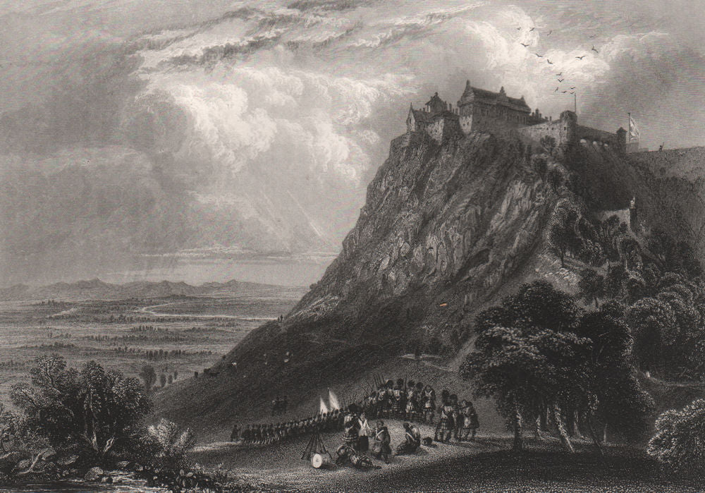Stirling Castle. Scotland. CAMPION c1840 old antique vintage print picture